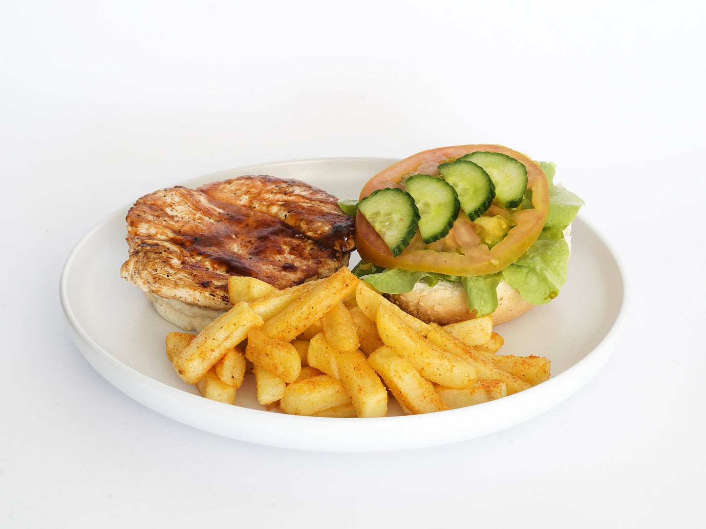 Chicken Burger and Chips